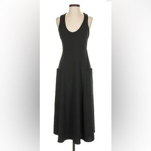 Tibi Black Midi Dress with Pockets